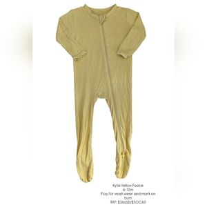 Kyte BABY Soft Buttercup Sunshine Yellow Kids Footie Pjs / 6-12m